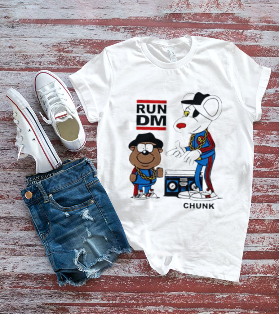 RUN DM Danger Mouse Penfold CHUNK With Boombox T-Shirt