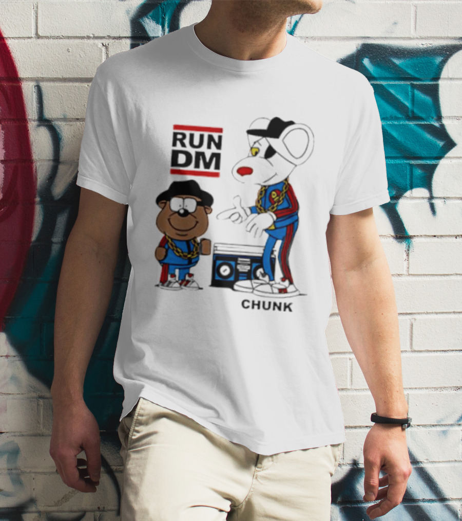 RUN DM Danger Mouse Penfold CHUNK With Boombox T-Shirt