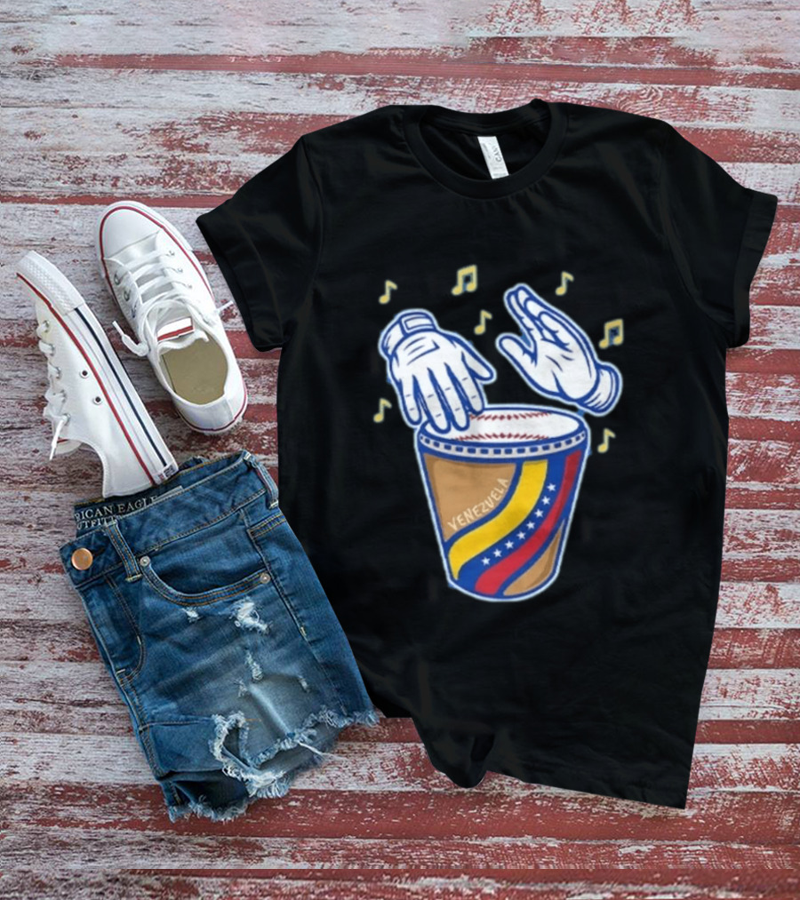 Willson Contreras Venezuela Baseball Tambor Musical Notes T-Shirt