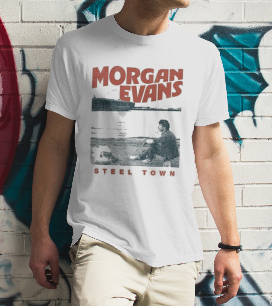 Morgan Evans Steel Town Sunset Silhouette Rowboat T-Shirt