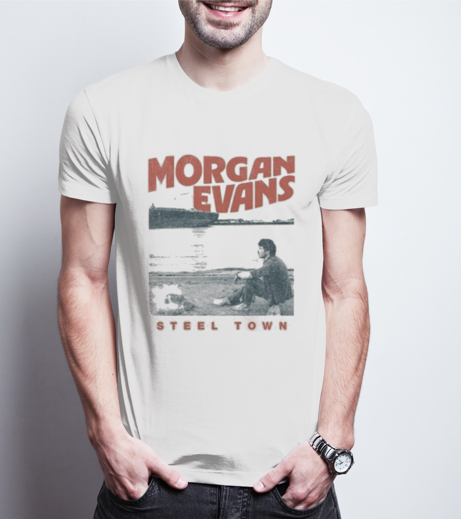 Morgan Evans Steel Town Sunset Silhouette Rowboat T-Shirt