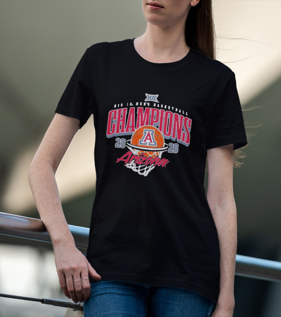 Arizona Big 12 Men's Basketball Champions 2026 T-Shirt