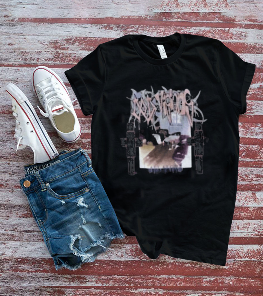 Eucoldvisions Cold Visions 32 Distorted Text With Guns And Room Scene T-Shirt