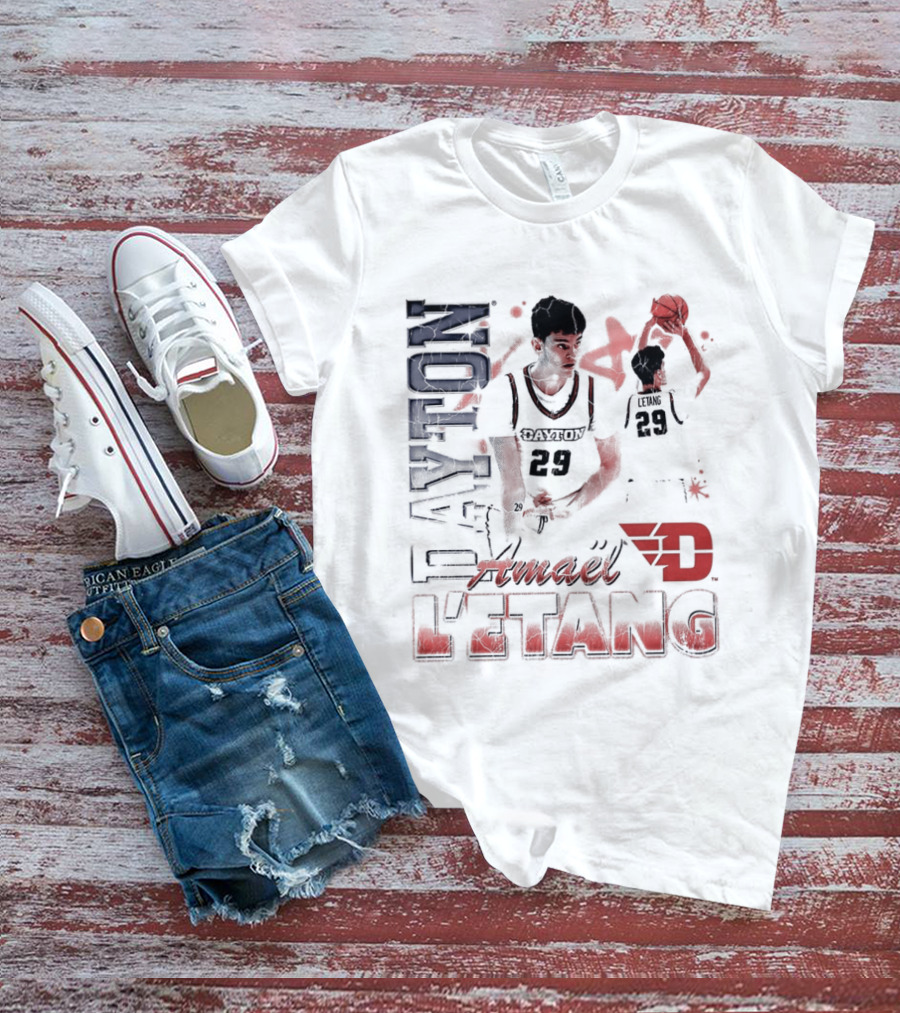 Dayton Flyers Amael L'Etang Basketball Player Number 29 T-Shirt