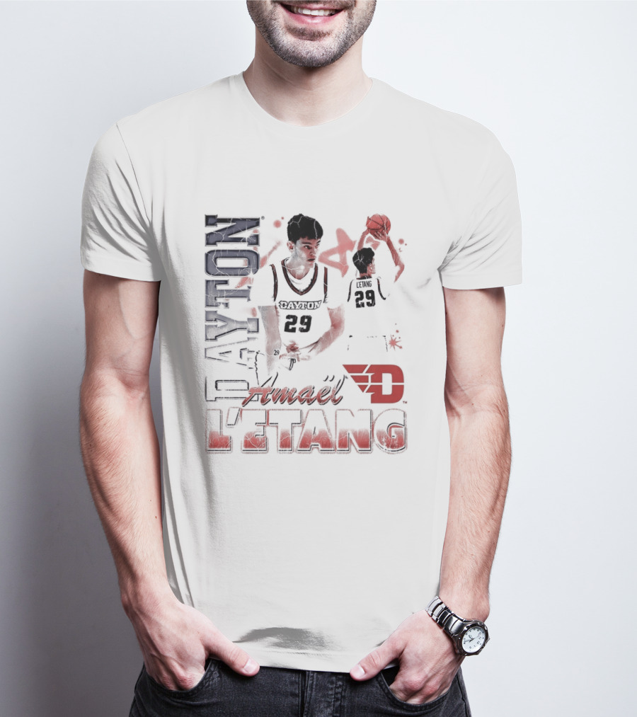 Dayton Flyers Amael L'Etang Basketball Player Number 29 T-Shirt