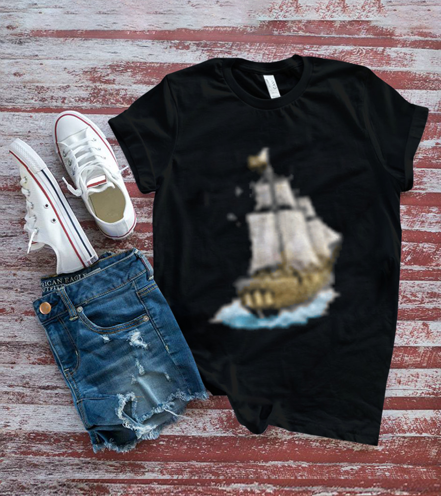 Johnny Blue Skies Dark Clouds Mutiny Midnight Ship Adventure T-Shirt