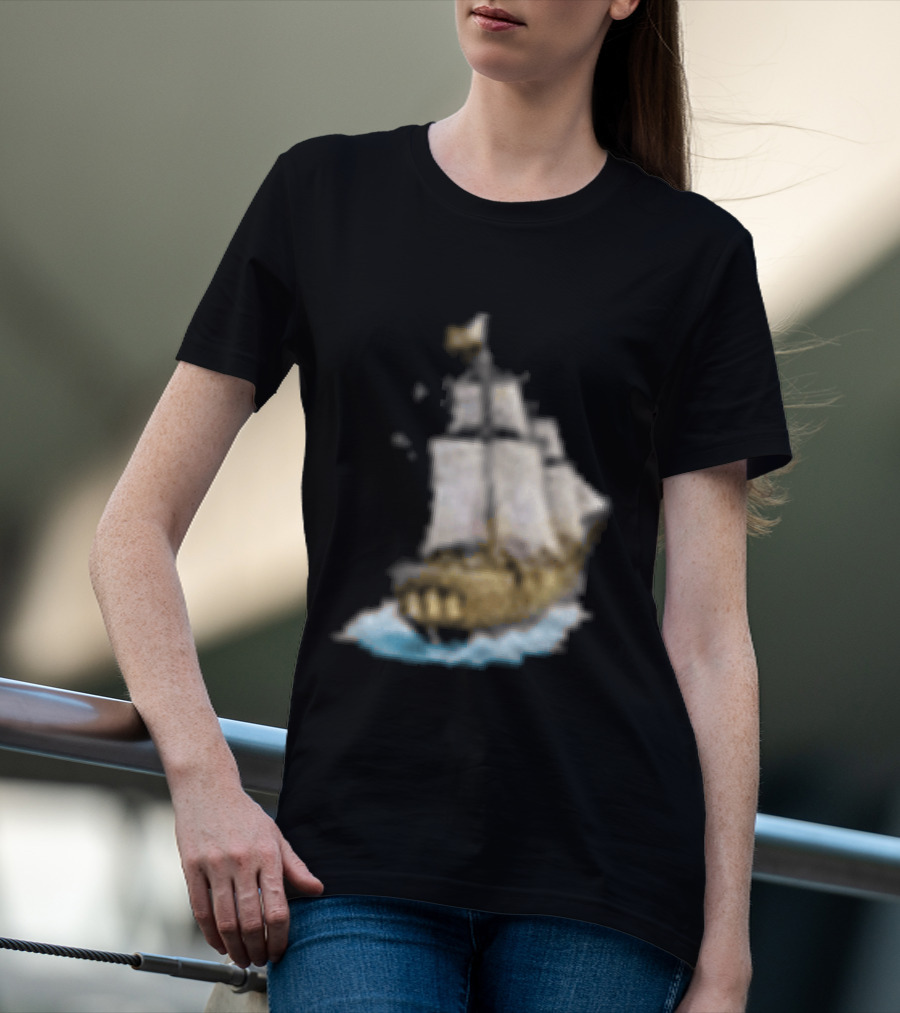 Johnny Blue Skies Dark Clouds Mutiny Midnight Ship Adventure T-Shirt