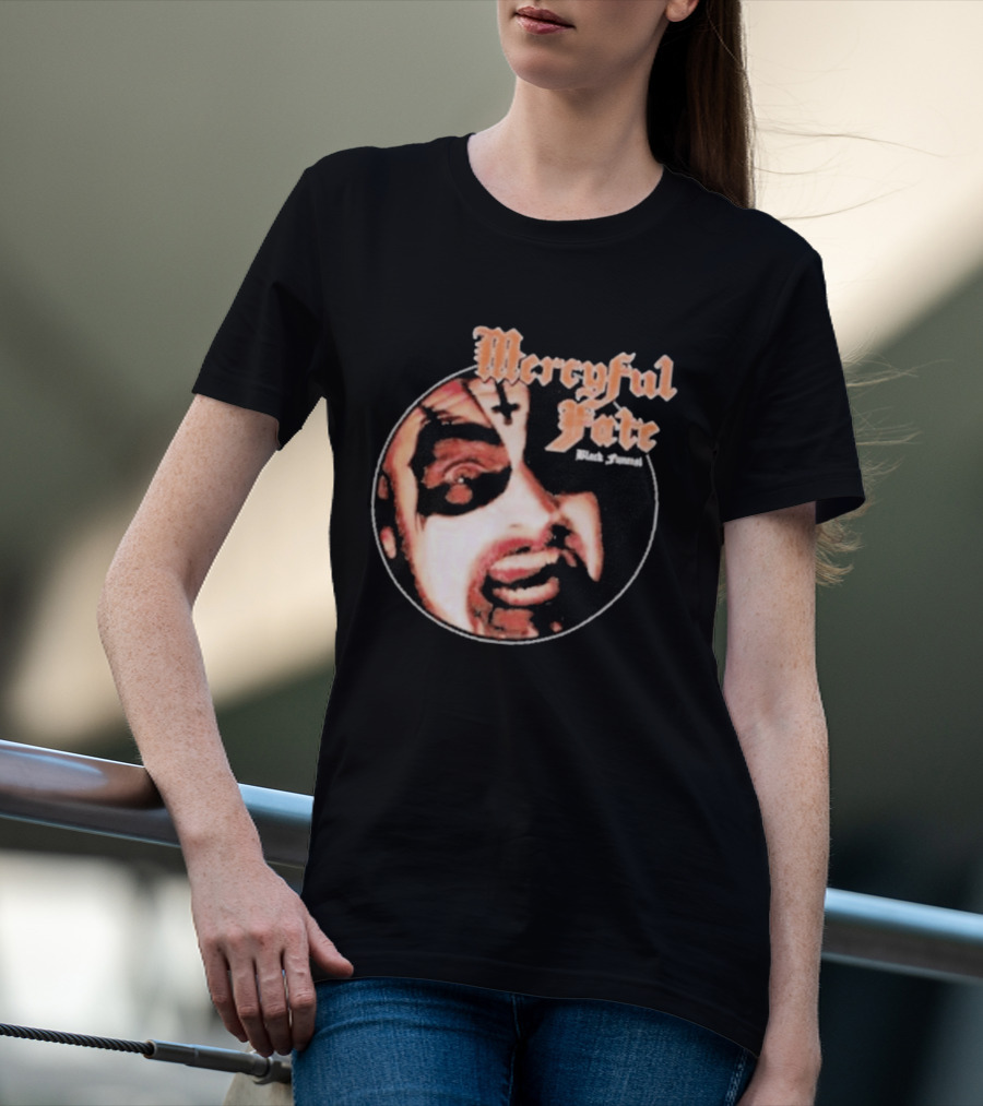 Mercyful Fate Black Funeral Face Paint Circle T-Shirt