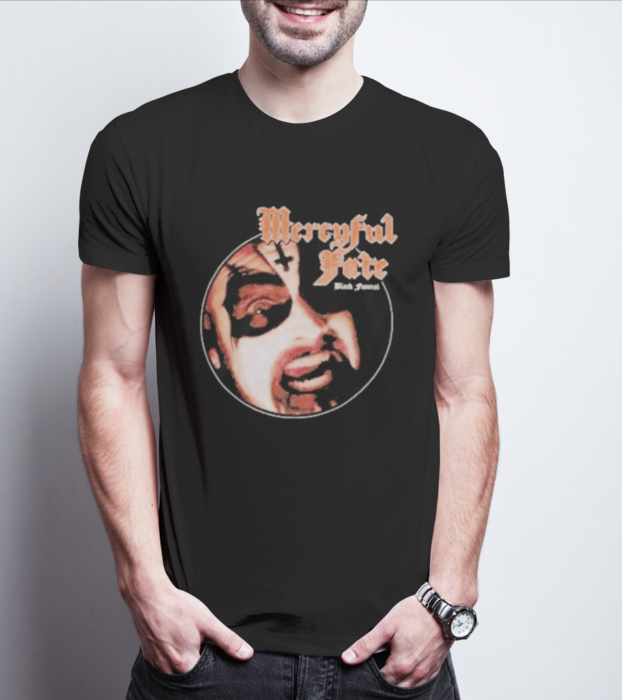 Mercyful Fate Black Funeral Face Paint Circle T-Shirt
