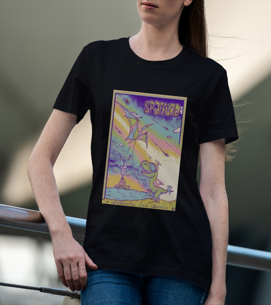 Spafford 3/15/14 Infinity Music Hall Hartford CT Dinosaur Kite T-Shirt