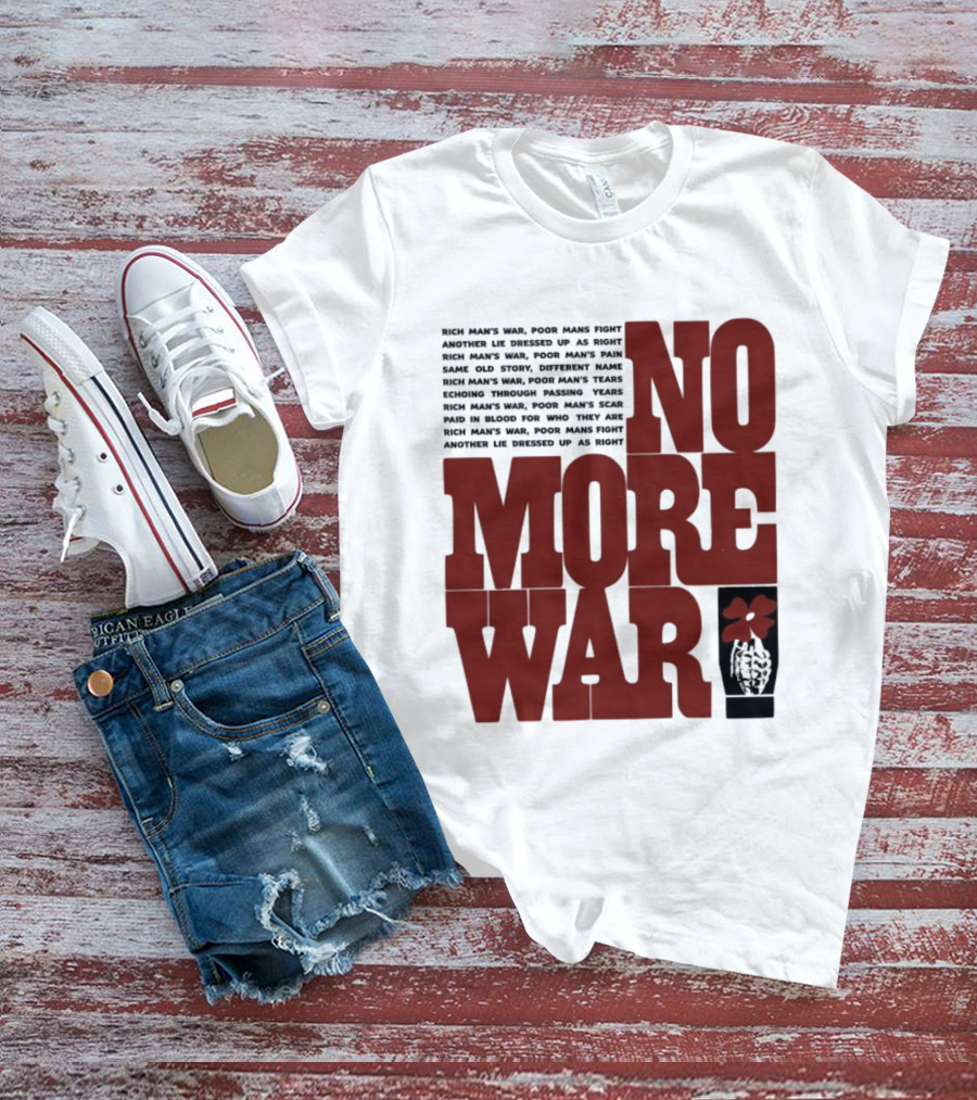No More War Wear The Peace Flower Grenade T-Shirt