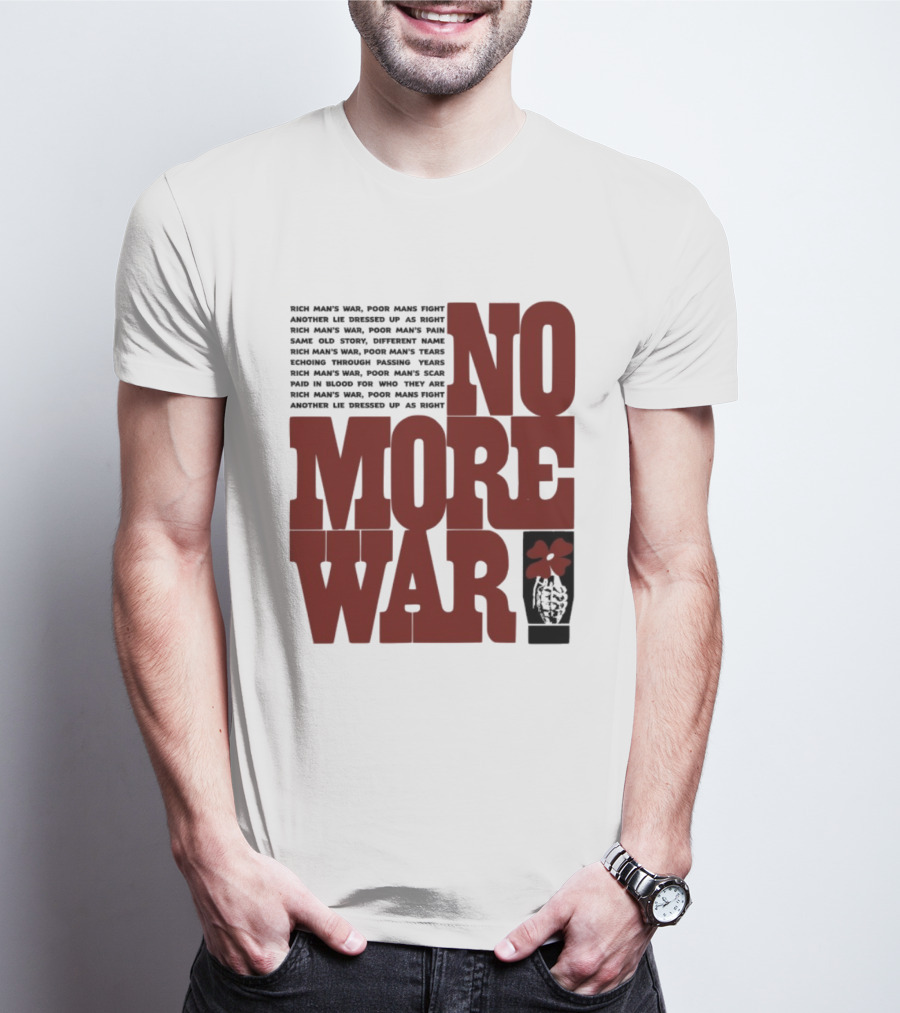 No More War Wear The Peace Flower Grenade T-Shirt