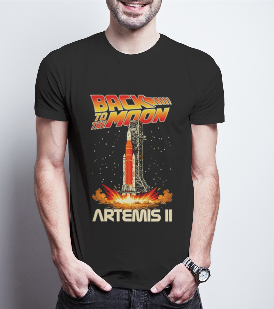Back To The Moon Artemis II Rocket Launch T-Shirt