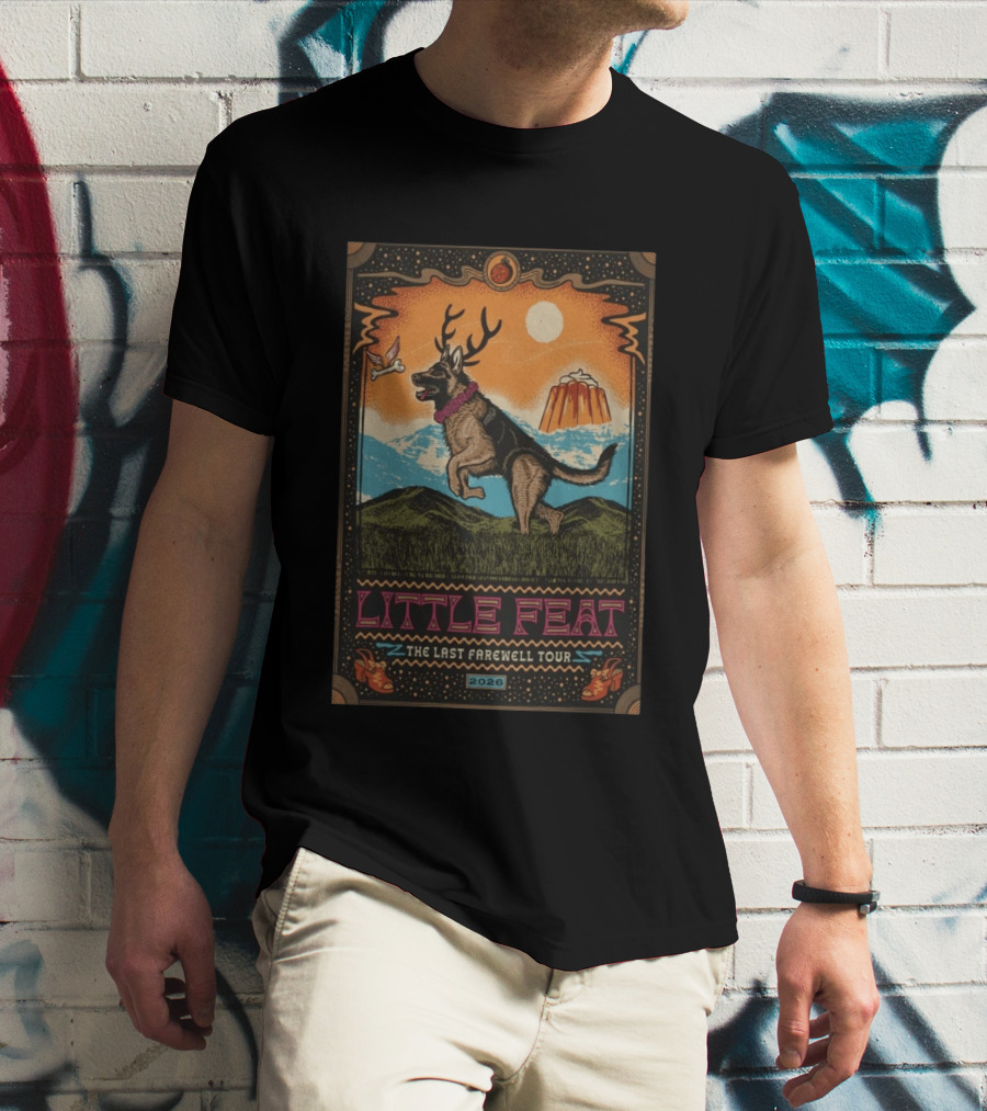 Little Feat The Last Farewell Tour 2026 Wolf Desert Scene T-Shirt