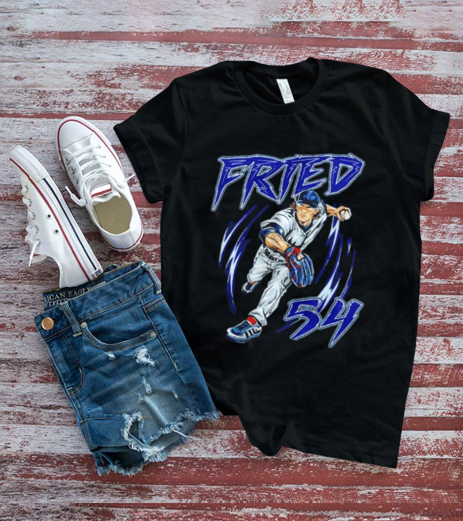 Fried 54 Blue Baseball Player Euphoria T-Shirt