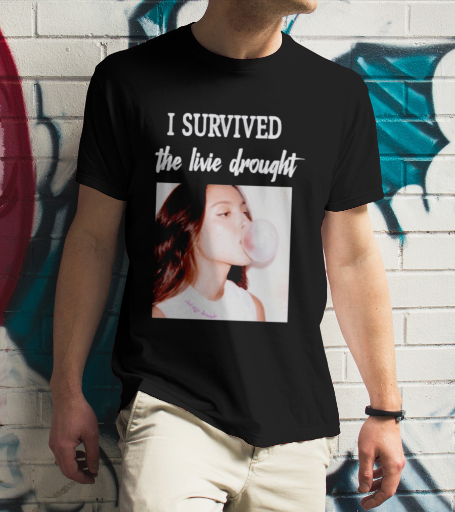 Olivia Rodrigo I Survived The Livie Drought Bubblegum Aesthetic T-Shirt