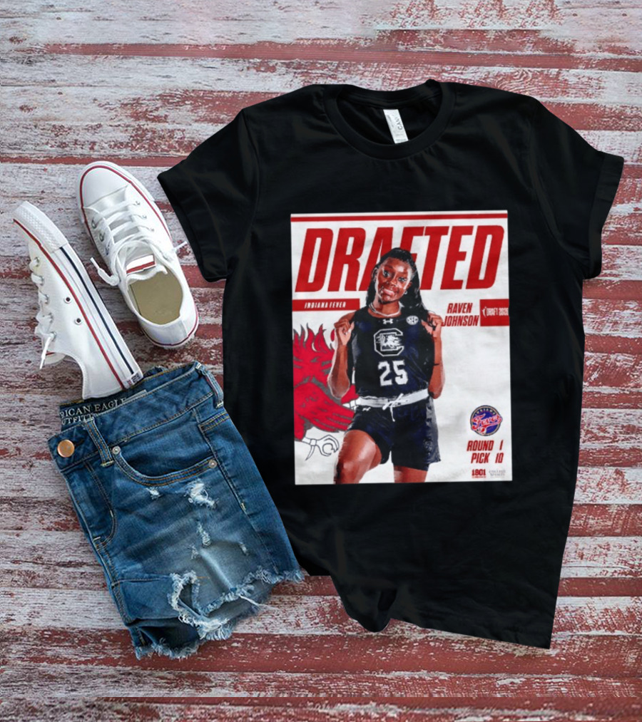 Raven Johnson Drafted Round 1 Pick 10 Indiana Fever WNBA 2026 T-Shirt