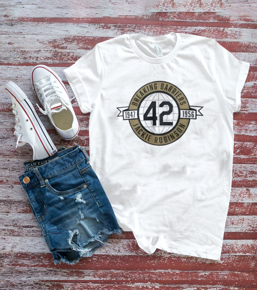 Jackie Robinson Breaking Barriers No 42 1947 1956 T-Shirt
