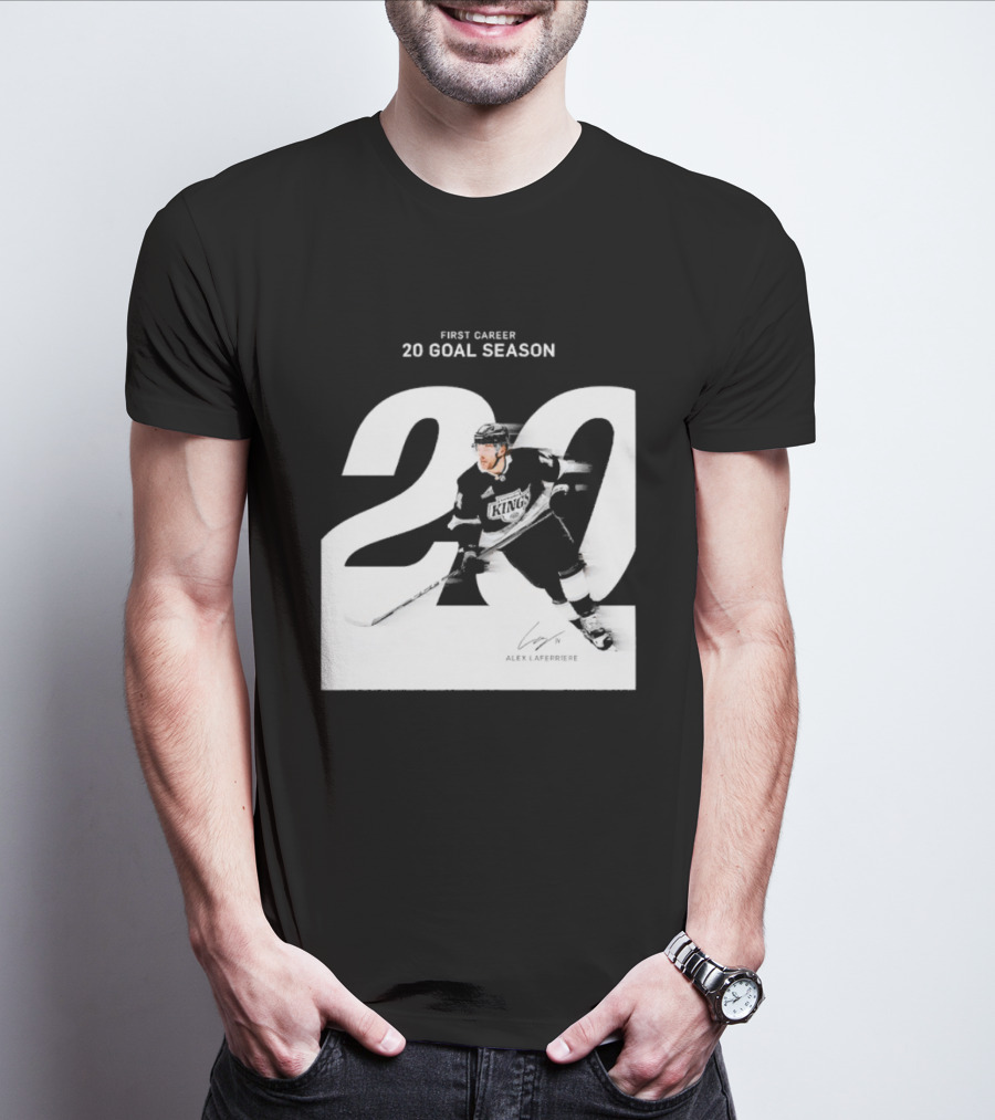 Alex Laferriere Los Angeles Kings First Career 20 Goal Season 20 T-Shirt