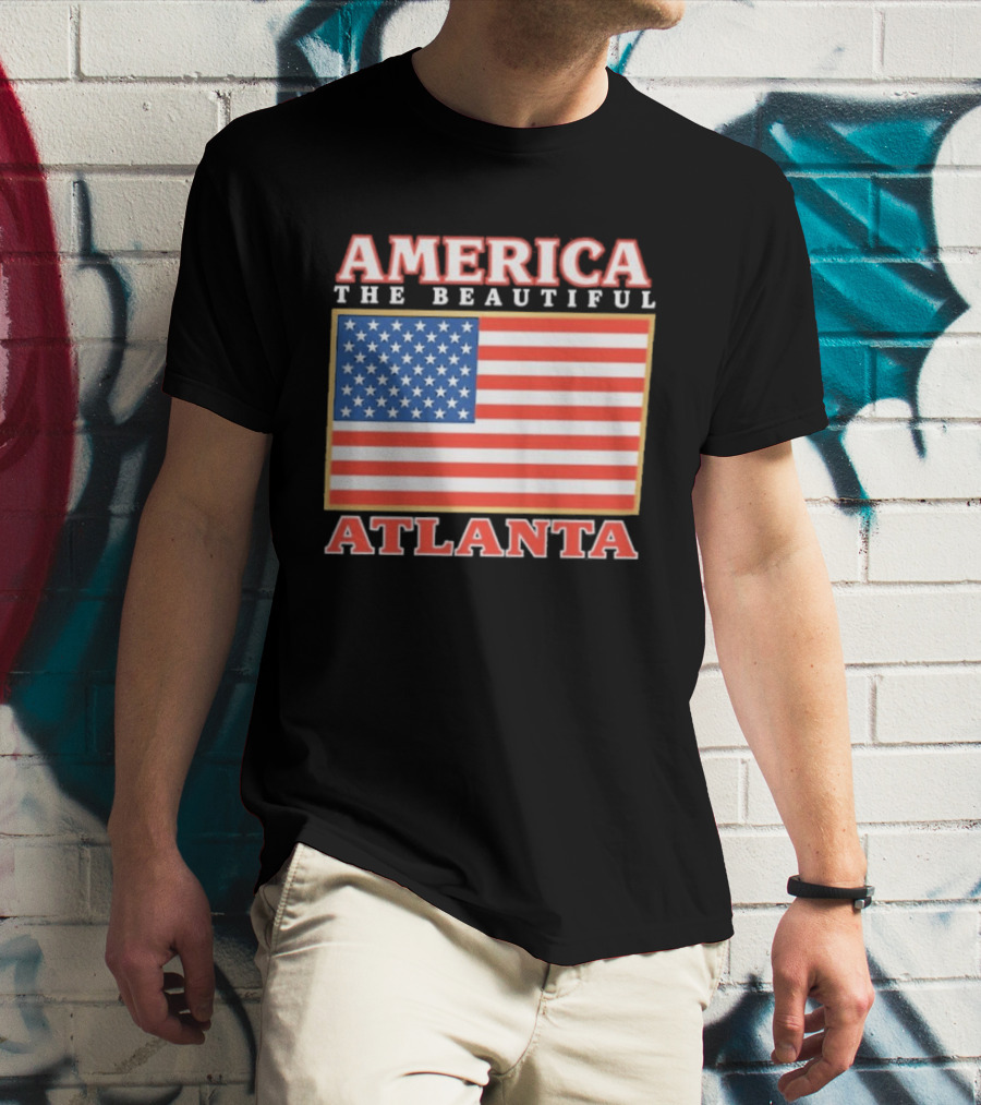 America The Beautiful Atlanta American Flag T-Shirt