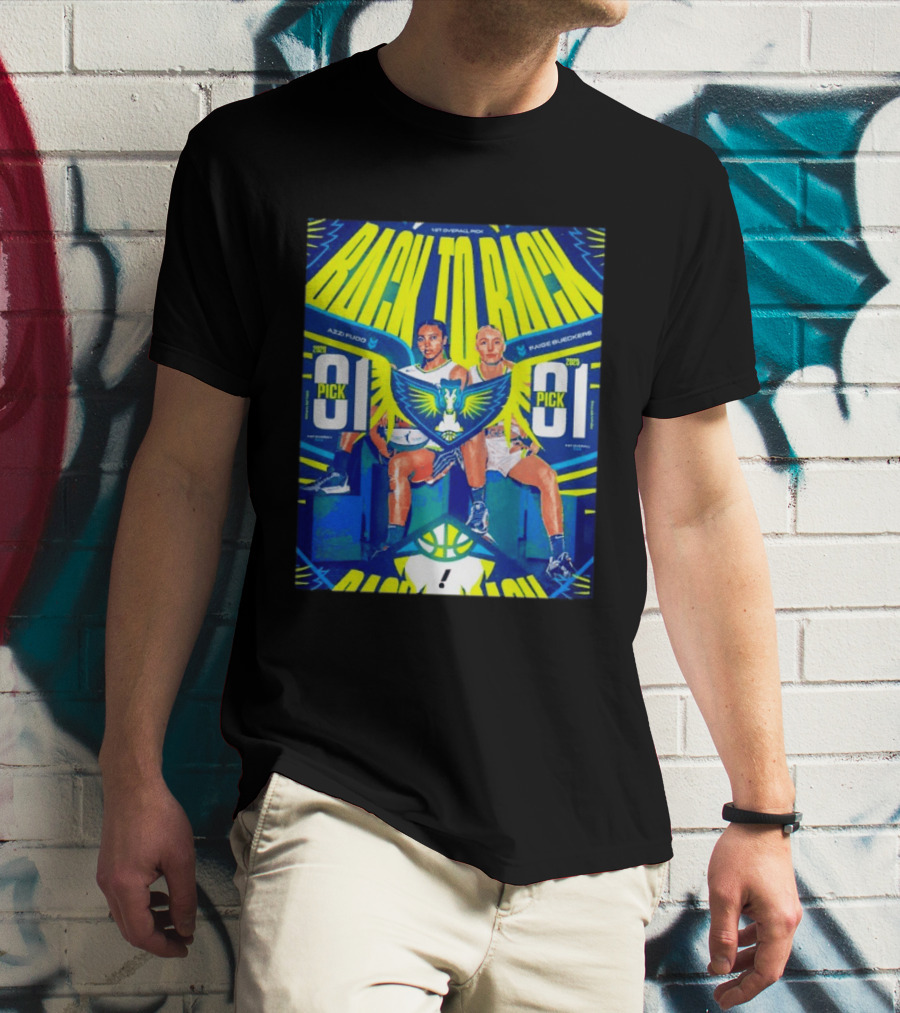 BACK TO BACK Azzi Fudd Paige Bueckers Dallas Wings 2026 1 Pick WNBA Draft T-Shirt