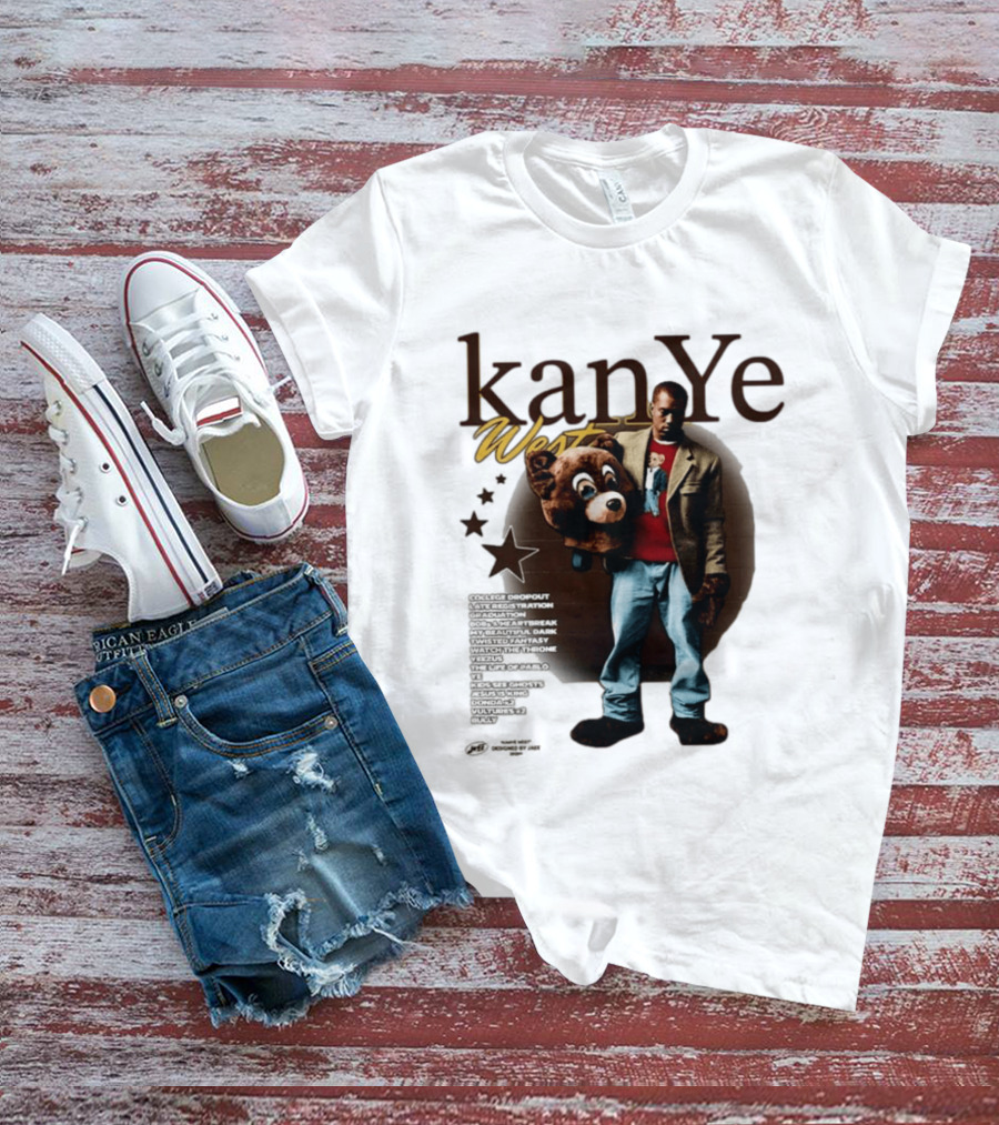 Kanye West Ye College Dropout Late Registration Graduation Albums Bear T-Shirt