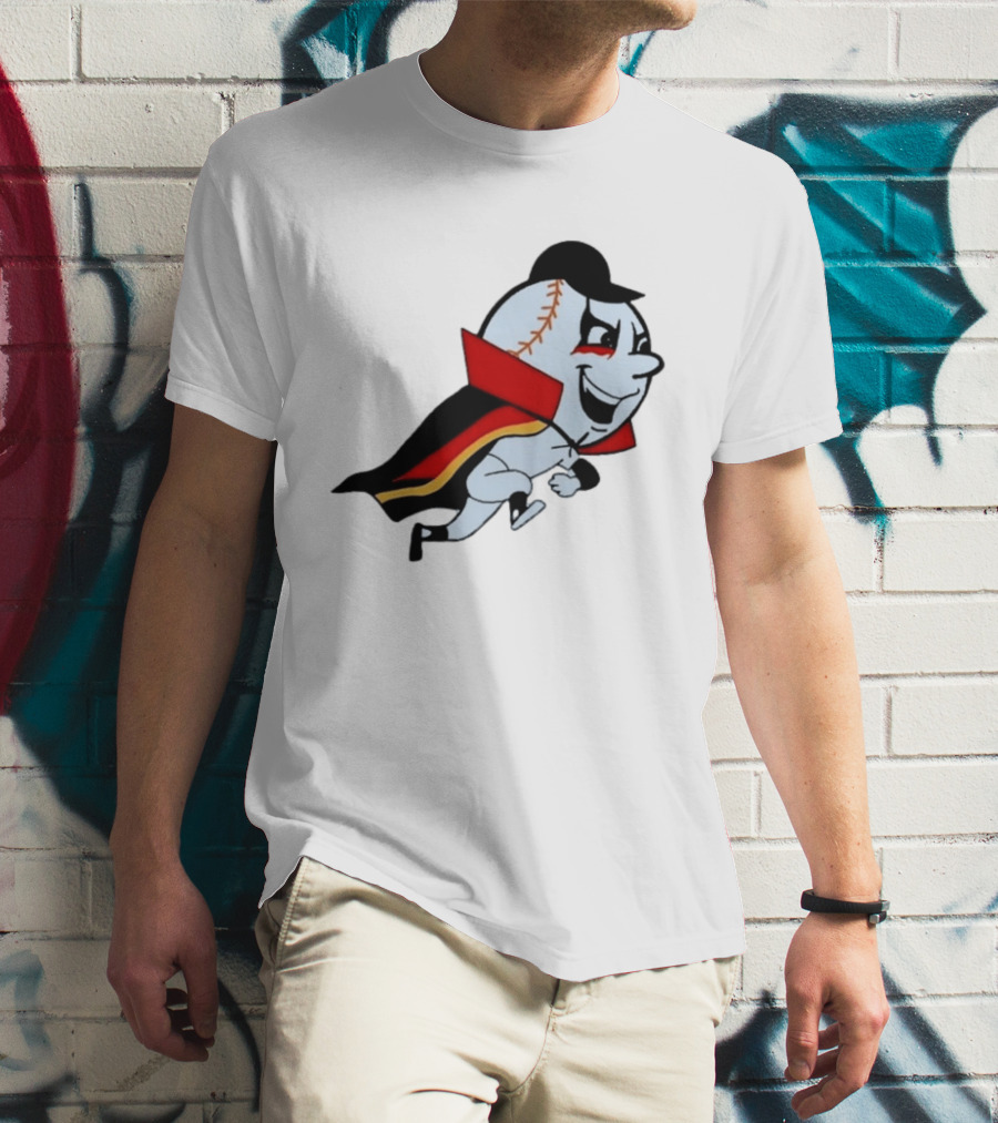 Mr. Met Danhausen Baseball Character With Cape And Makeup T-Shirt