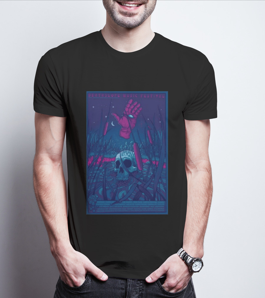 Deathslope Music Festival 2026 Grand Junction CO Skull Artwork Lineup May 21 24 T-Shirt