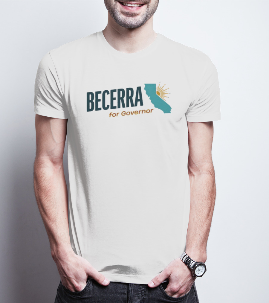 Becerra For Governor California Sunburst Map T-Shirt