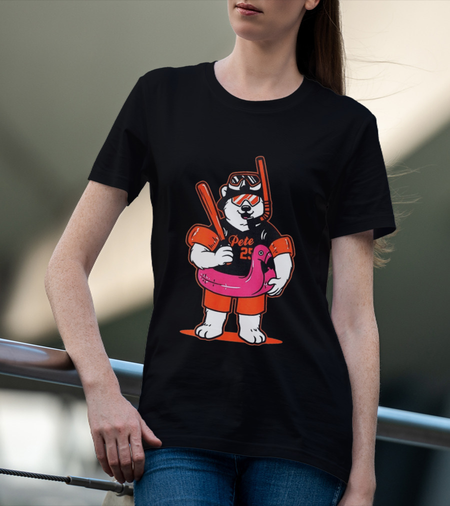 Pete Alonso Polar Bear Baseball Scuba Flamingo Baltimore Orioles T-Shirt