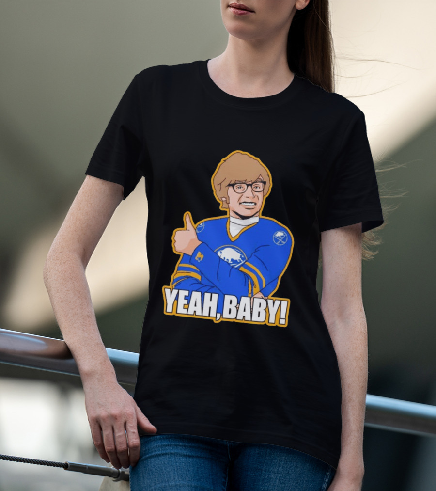 Yeah Baby Austin Powers Buffalo Sabres Hockey T-Shirt