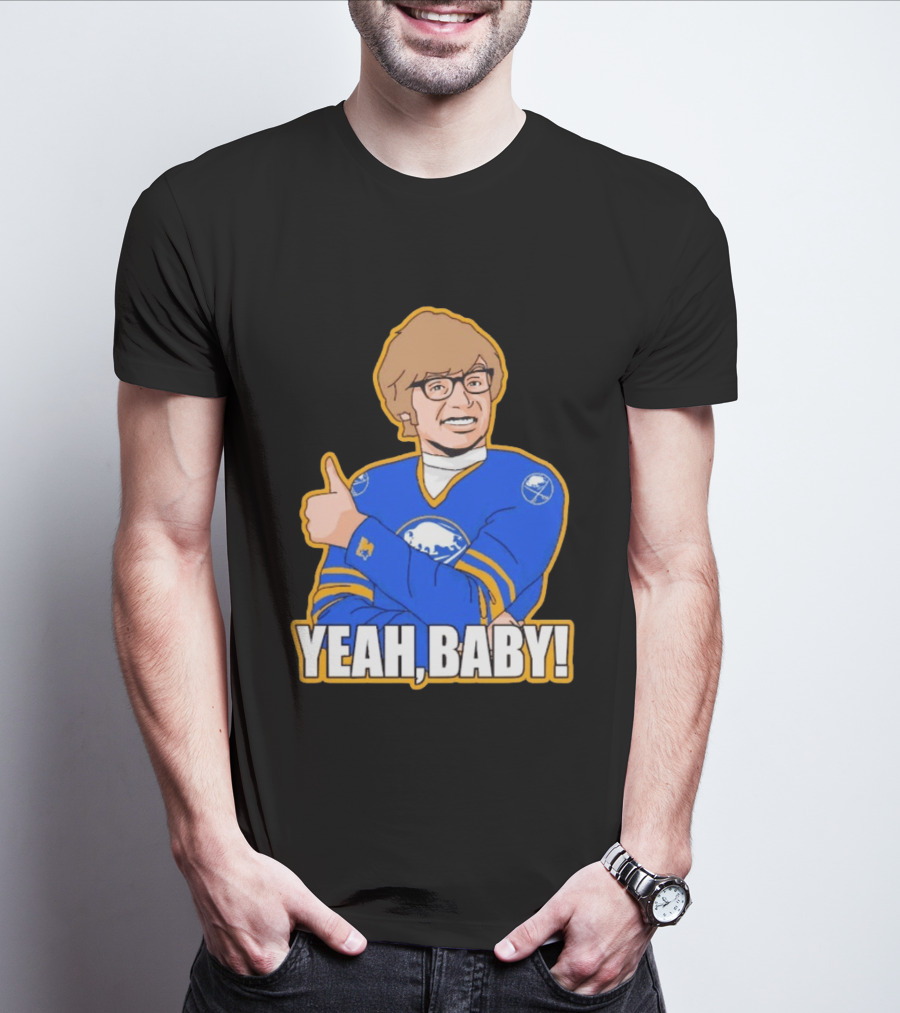 Yeah Baby Austin Powers Buffalo Sabres Hockey T-Shirt