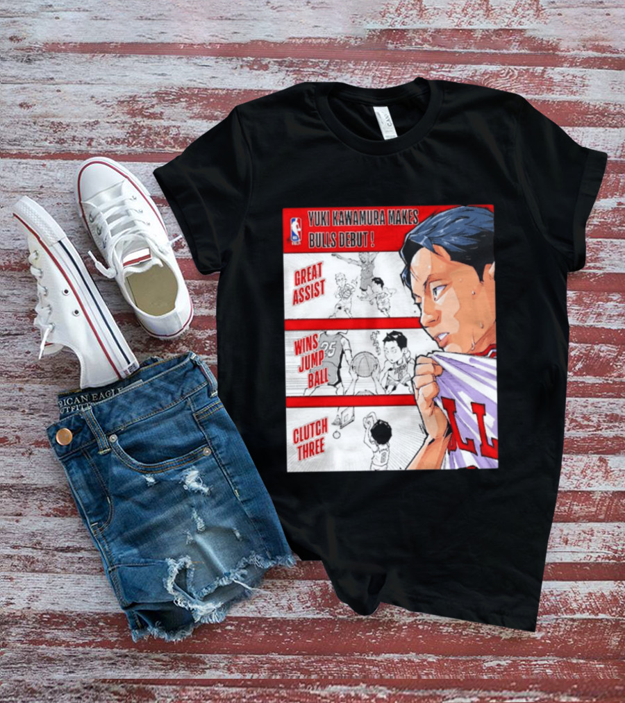 Yuki Kawamura Makes Bulls Debut Great Assist Jump Ball Clutch Three T-Shirt