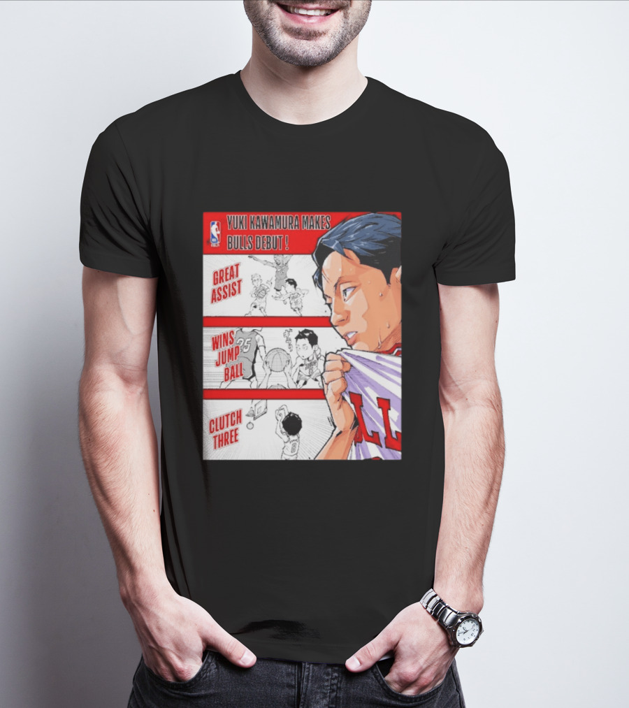 Yuki Kawamura Makes Bulls Debut Great Assist Jump Ball Clutch Three T-Shirt