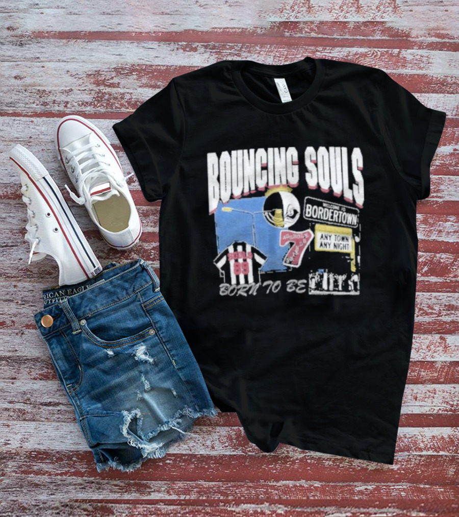 Bouncing Souls Born To Be Collage Highway New Jersey 77 T-Shirt