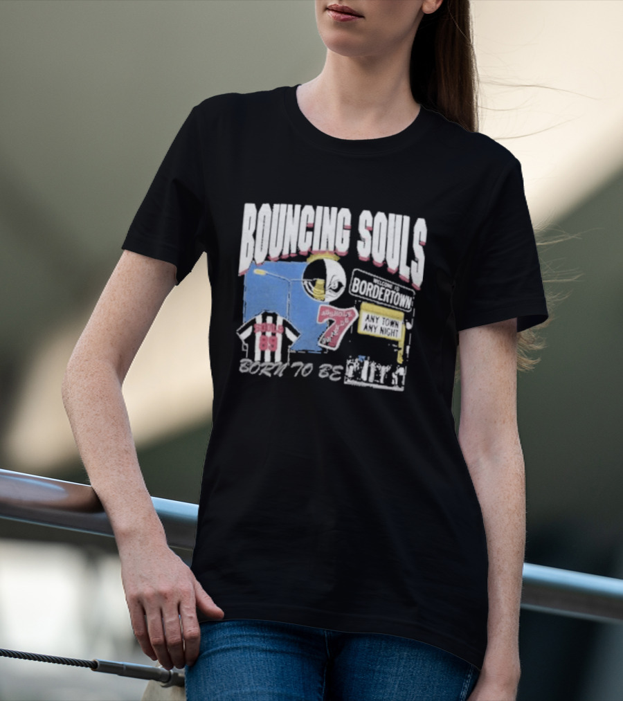 Bouncing Souls Born To Be Collage Highway New Jersey 77 T-Shirt