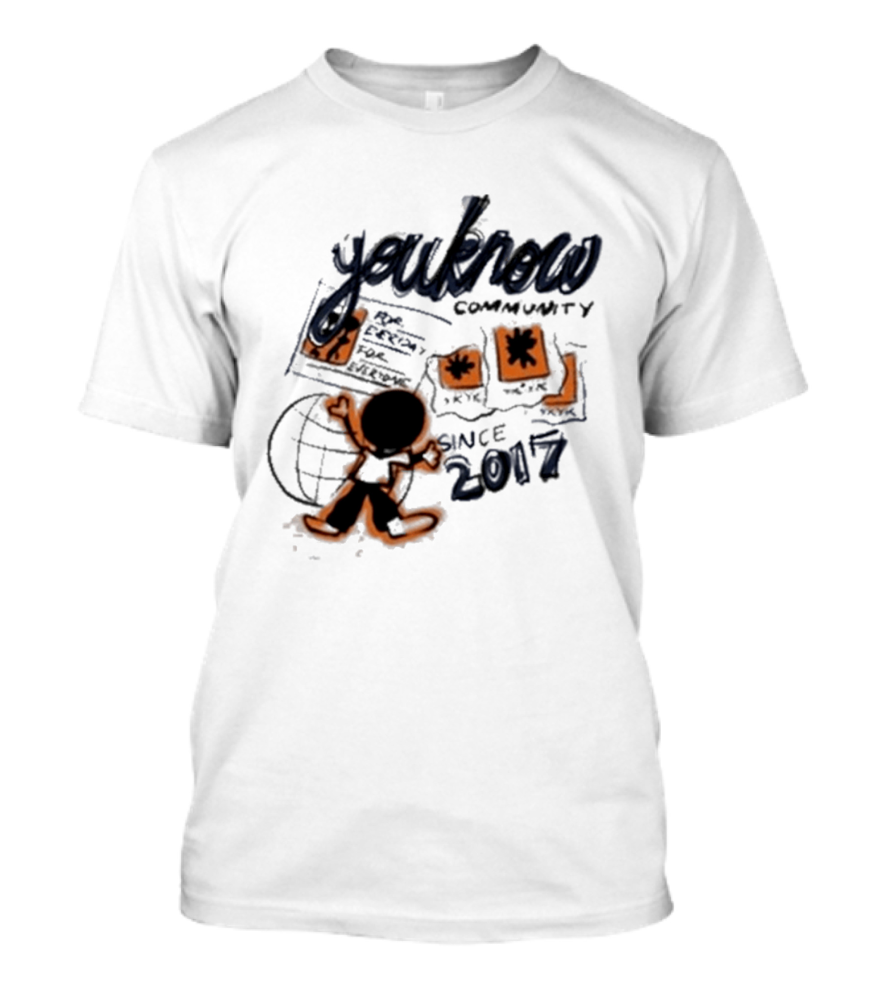 Youknow Community Built By You Blueprint Hood Grey Since 2017 T-Shirt