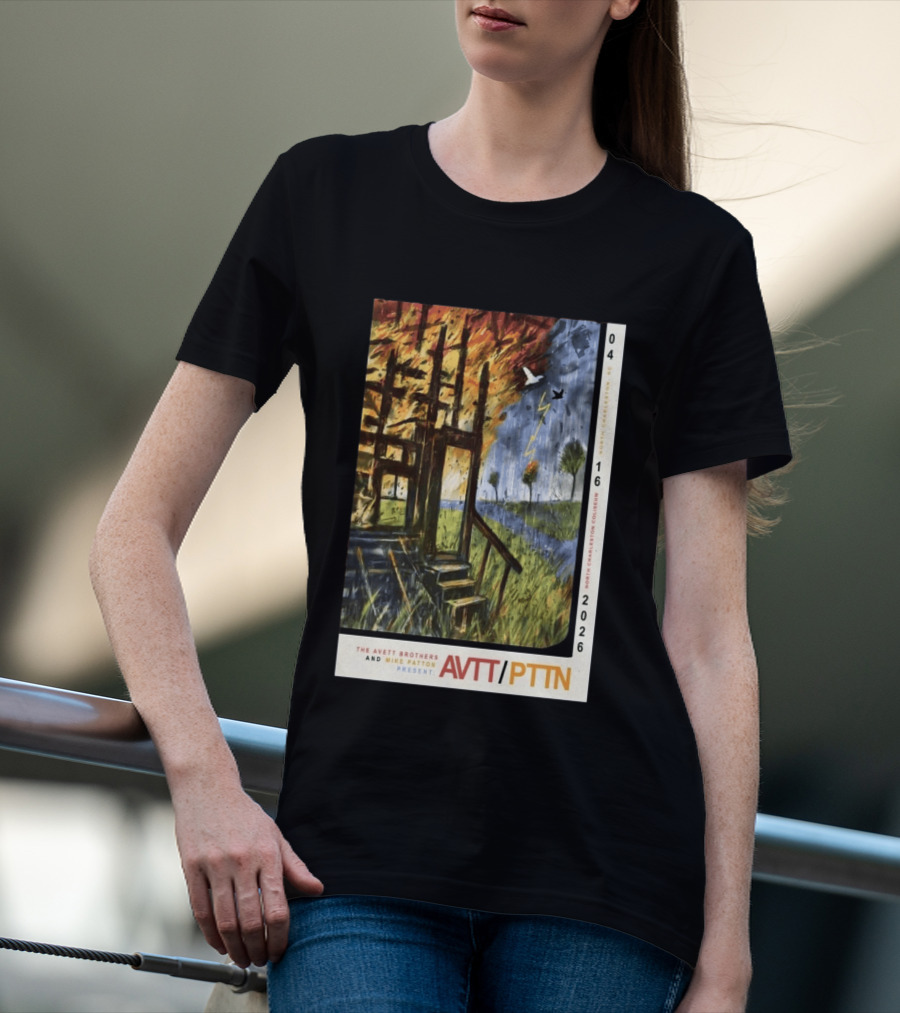 The Avett Brothers Mike Patton Presents AVTT PTTN April 16 2026 North Charleston Coliseum T-Shirt