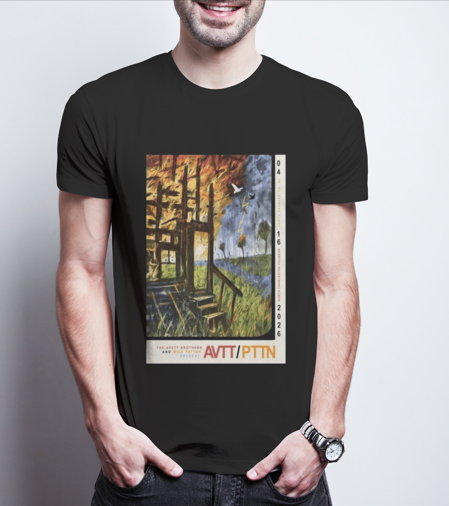The Avett Brothers Mike Patton Presents AVTT PTTN April 16 2026 North Charleston Coliseum T-Shirt