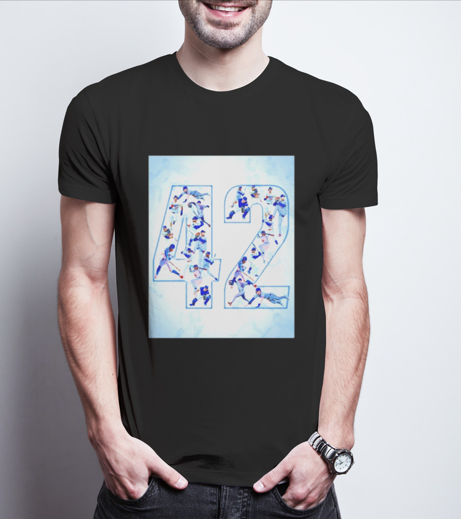 Jackie Robinson Day Brooklyn Dodgers MLB Number 42 Player Team T-Shirt