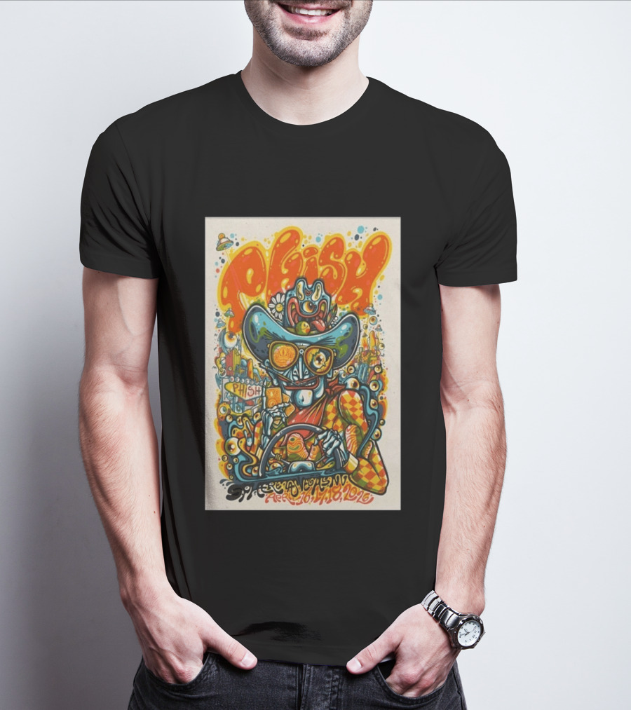 Phish Sphere Las Vegas NV April 16 18 2026 Alien Cowboy Psychedelic T-Shirt