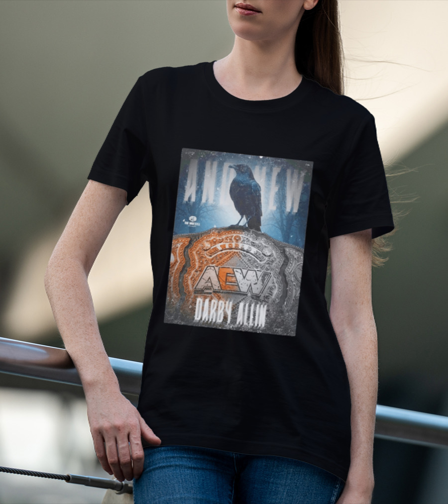 And New AEW World Darby Allin Championship Belt Raven T-Shirt