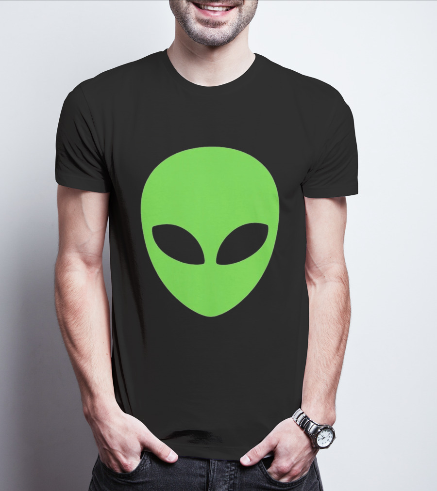 Balenciaga 2020 Alien Green Face Black Eyes T-Shirt