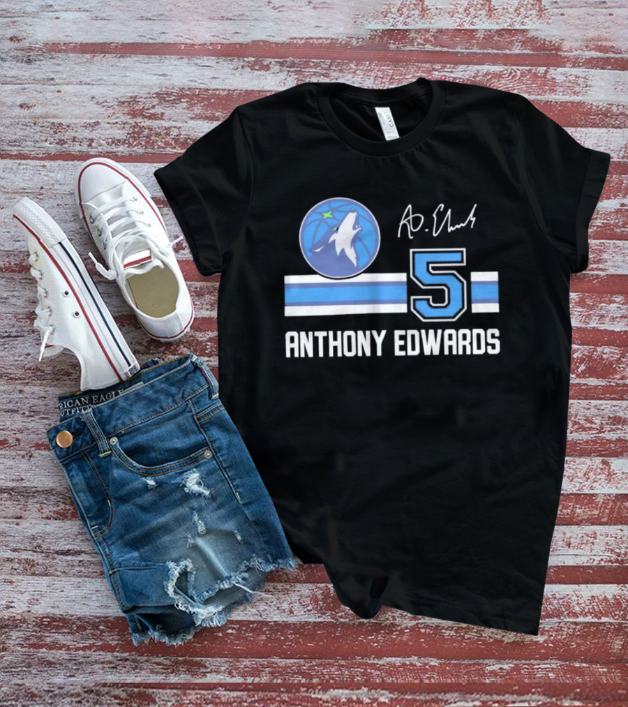 Anthony Edwards Minnesota Timberwolves 5 NBA Signature T-Shirt