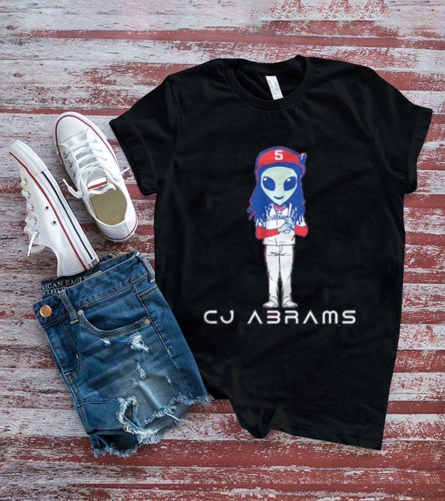 CJ Abrams Number 5 Washington Nationals MLB Alien T-Shirt