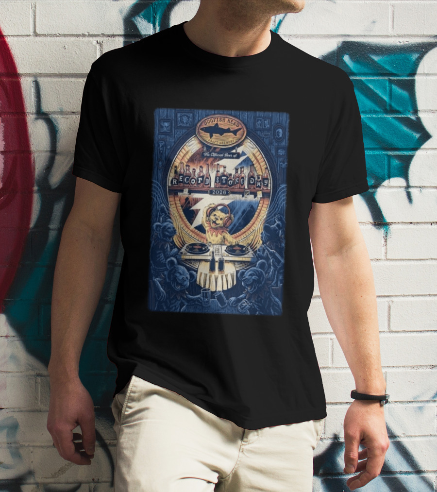 Dogfish Head Craft Brewery Grateful Dead Record Store Day 2026 T-Shirt
