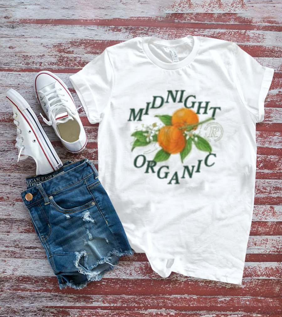 Midnight Organic Citrus Blossoms And Branches T-Shirt