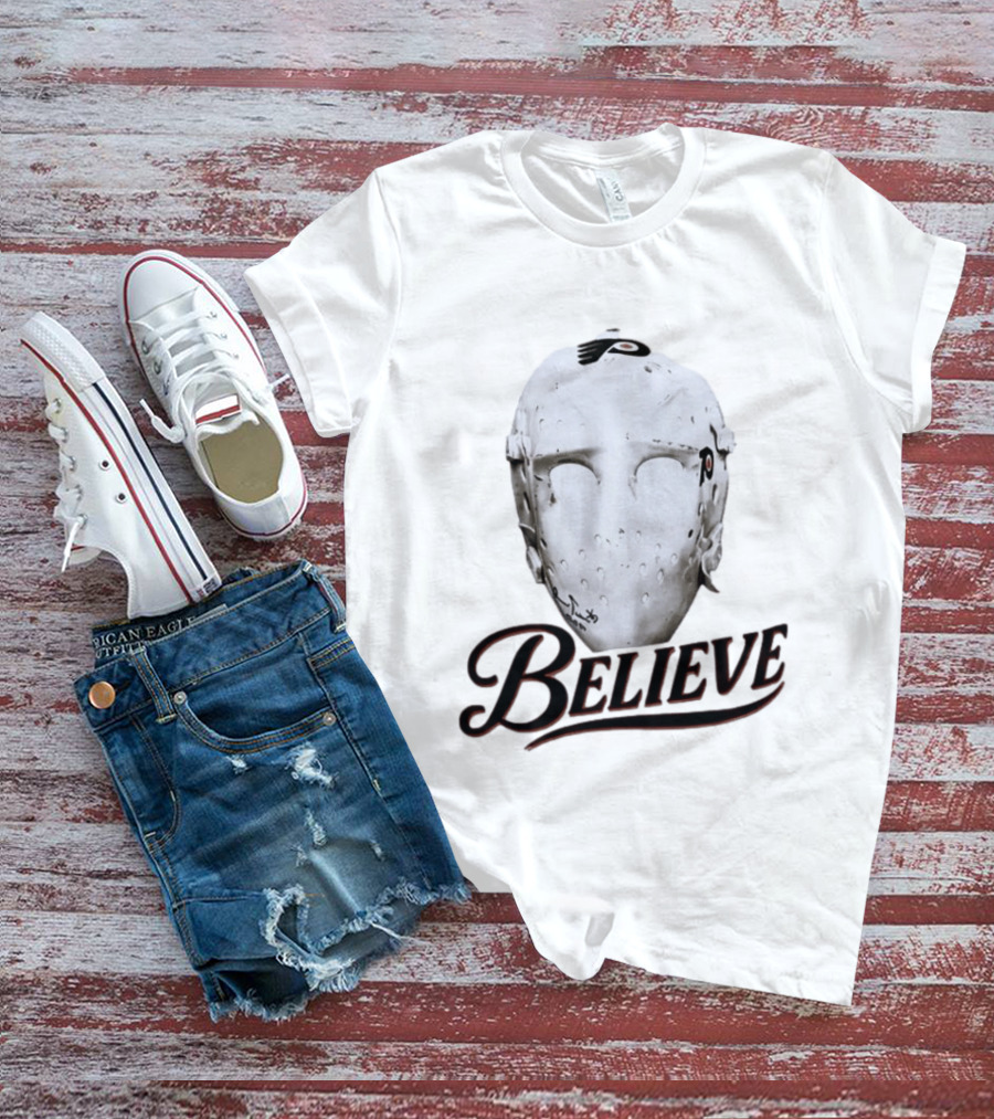 Philadelphia Flyers Believe Mask White T-Shirt
