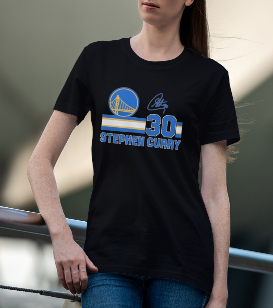 Stephen Curry Golden State Warriors 30 Signature T-Shirt