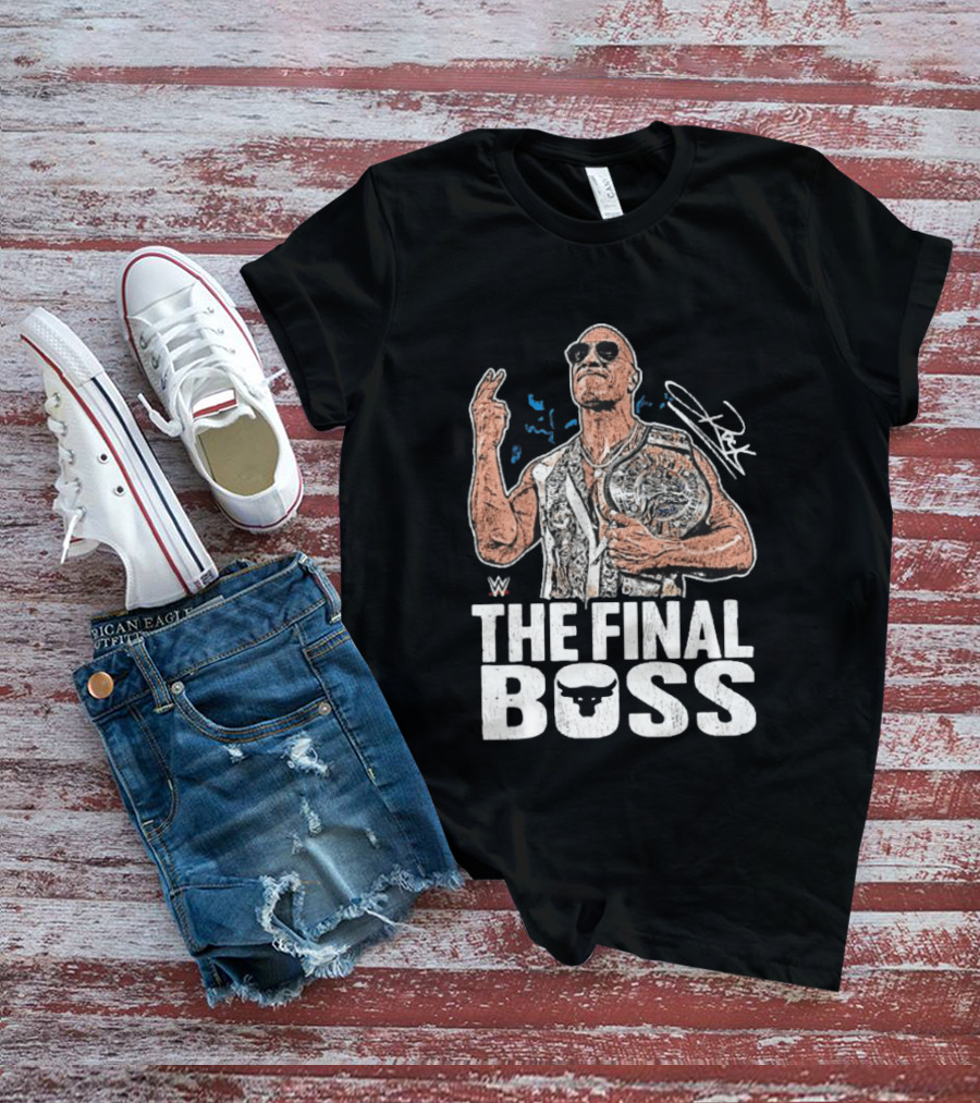 The Final Boss WWE Dwayne Johnson The Rock Signature Champion T-Shirt
